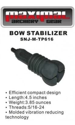 Stabilisateur Chasse 3D Court Rubber Black MAXIMAL